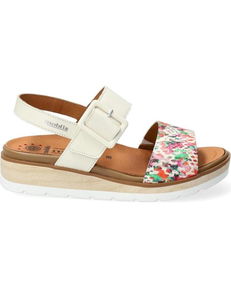 Sandalias de Mujer MEPHISTO MELYSA PIEL MULTICOL BLANCO