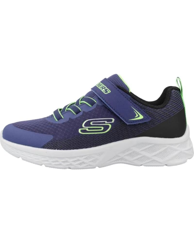 Skechers Zapatillas Skechers Microspec 403924L- Azul Multicolor con Velcro Nblm