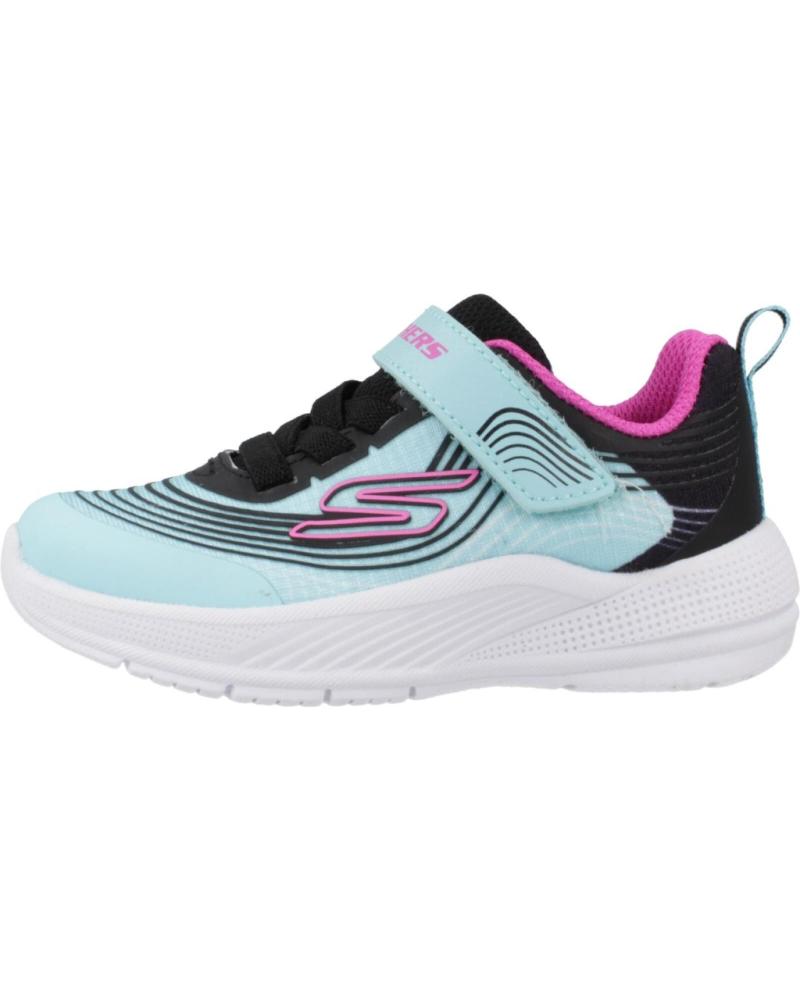 SKECHERS MICROSPEC ADVANCE BB ZAPATILLAS NIÑA VELCRO AGUA-MORA AQPR