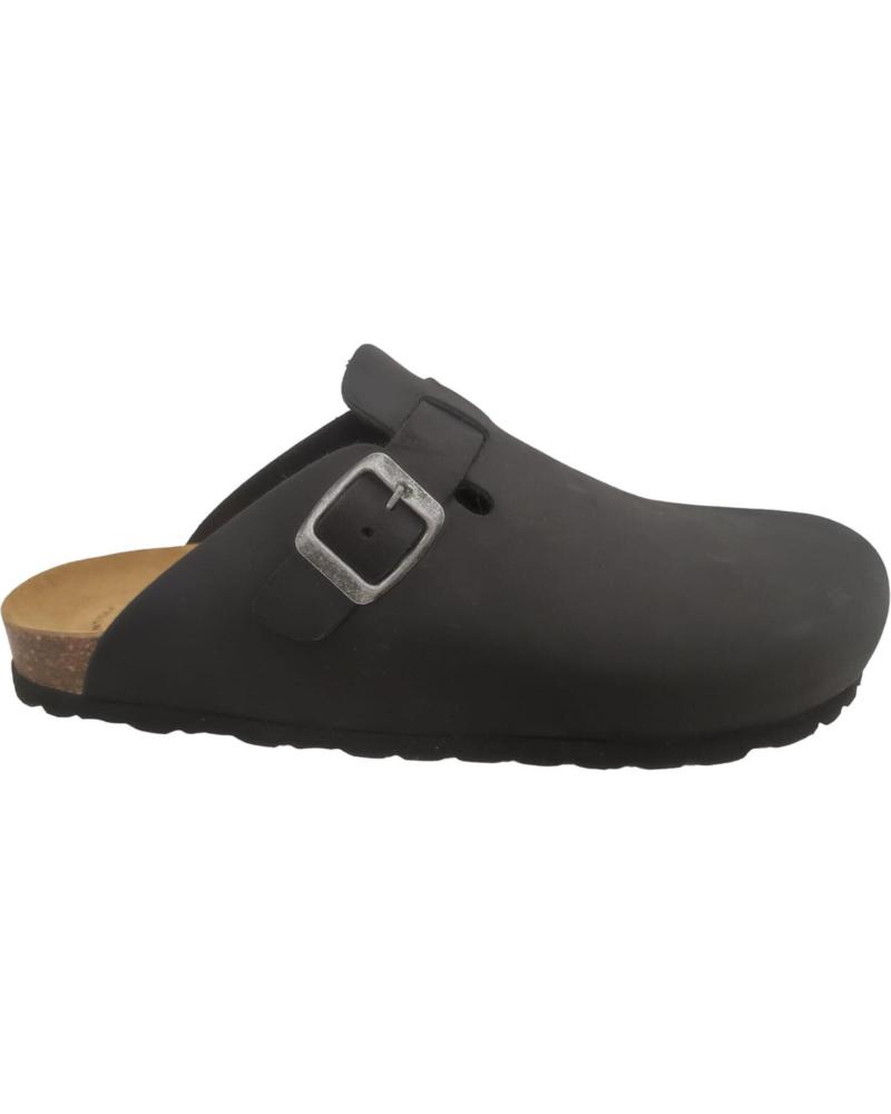 Tamancos de Mulher e Homem MAWEN ZUECO BIO DE PIEL GENUINA NEGRO