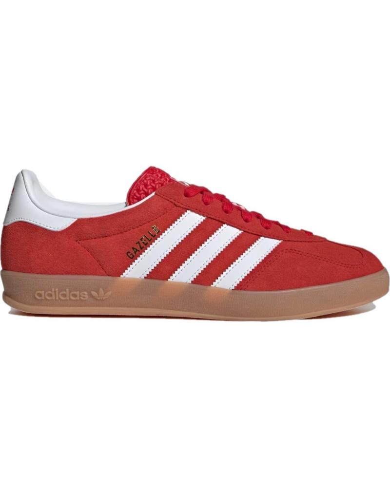 Deportivas de Hombre ADIDAS GAZELLE INDOOR JI2063 BETTER SCARLET - CLOUD WHITE - GUM - 4 RED