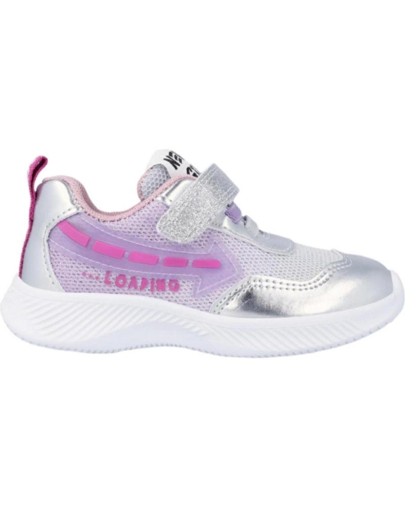 Deportivas de Niña GARVALIN SNEAKER CON LUZ 231805 VEGAN PLATA