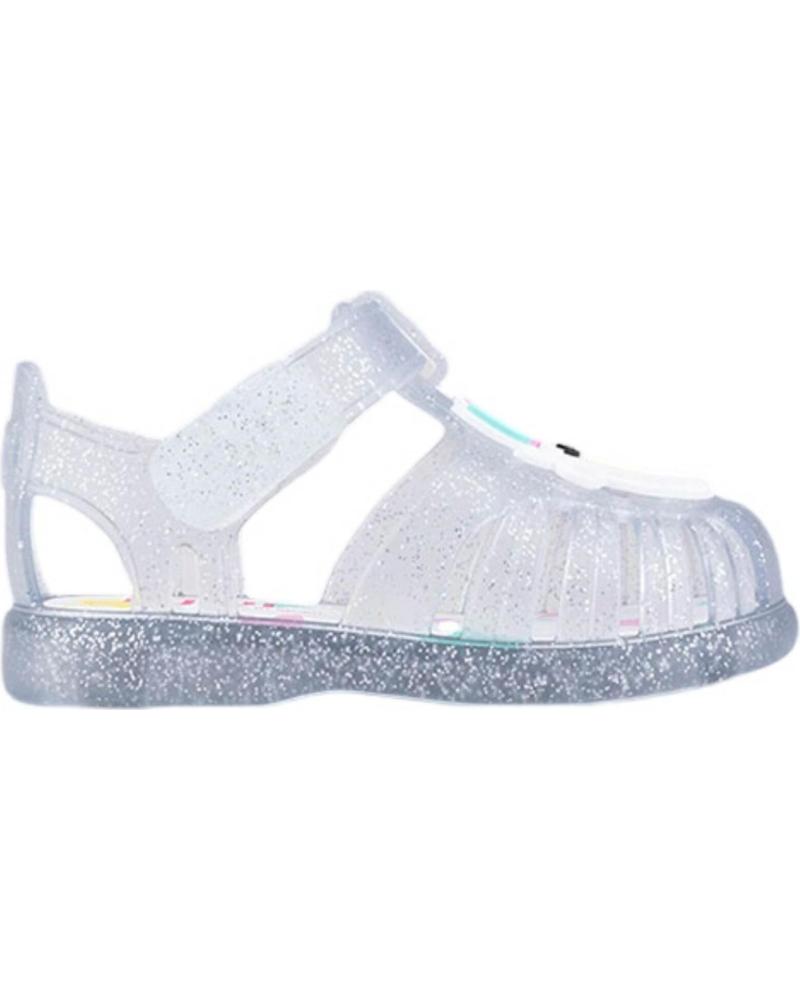 Sandalias de Niña IGOR S10279 TOBBY GLITTER UNICORNIO TRANSPARENTE