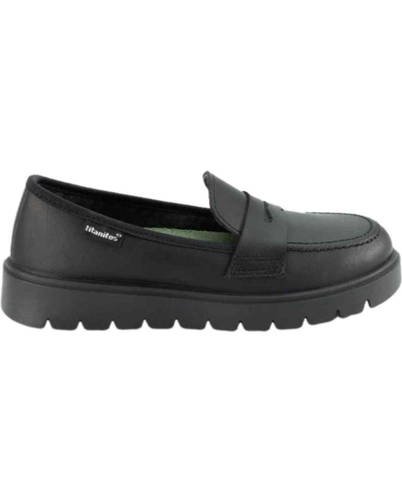 Mocasines de Niño TITANITOS MOCASIN PIEL NEGRO