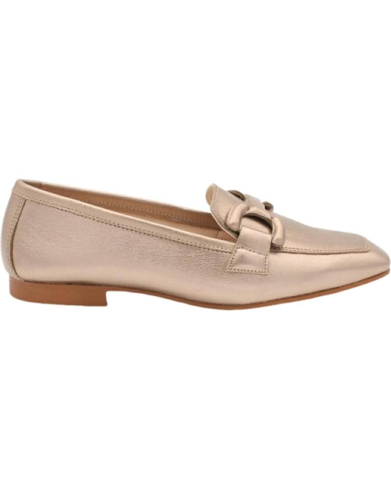 Mocassins de Mulher DESCANFLEX MOC HEBILLA PIEL BRILLO FUMO AMARILLO