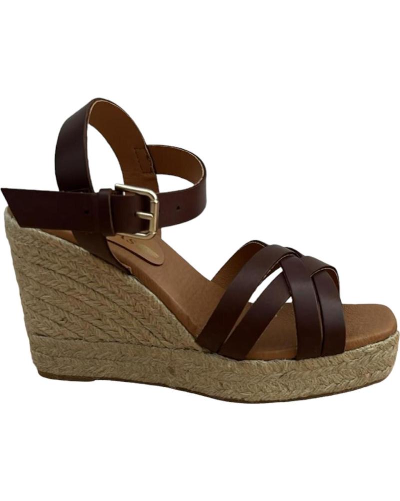 SANDALIAS DE VESTIR ELER TAUPE DE CUÑA CON TIRAS CRUZADAS TAUPE