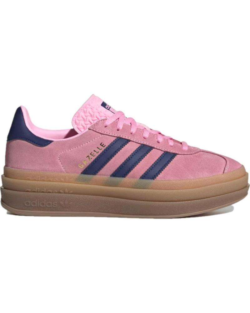 Deportivas de Mujer ADIDAS GAZELLE BOLD H06122 PINK GLOW - VICTORY BLUE - GUM - 36 2-3 LIGHT PINK