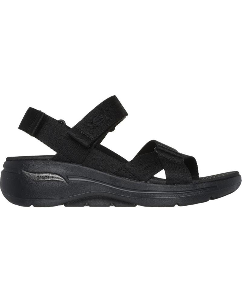 Sandalias de Mujer SKECHERS GO WALK ARCH FIT SANDAL NEGRA NEGRO