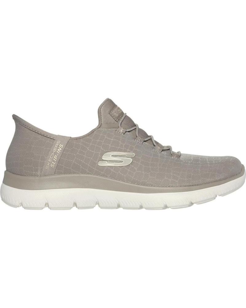 SKECHERS SLIP-INS SUMMITS CLASSY NIGHT ZAPATILLAS MUJER TAUPE