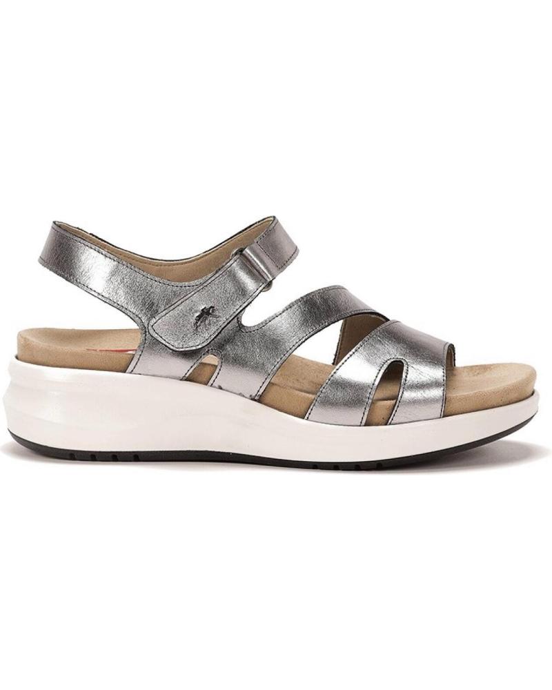 Sandalias de Mujer FLUCHOS SANDALIAS PIEL PLATA LAMINADO ACERO
