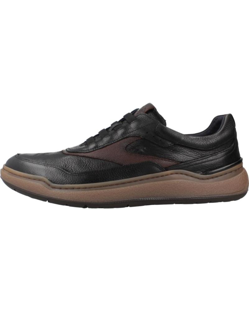 ZAPATILLAS CASUAL FLUCHOS F2040 DE PIEL NEGRA NEGRO