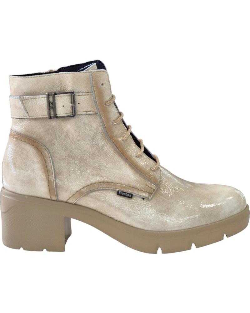 Botines de Mujer FLUCHOS BOTIN CLARO LIGERO NAPLACK BEIG