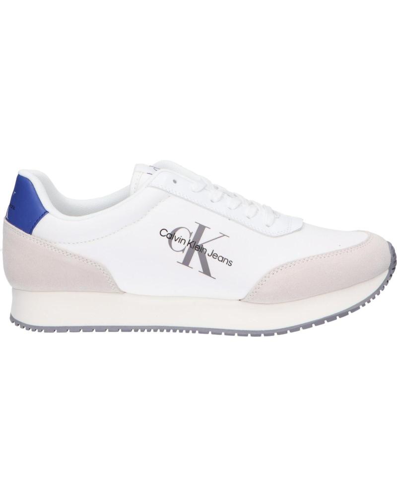 Deportivas de Hombre CALVIN KLEIN YM0YM01032 RETRO RUNNER 01S BRIGHT WHITE-SAPPHIRE BLUE