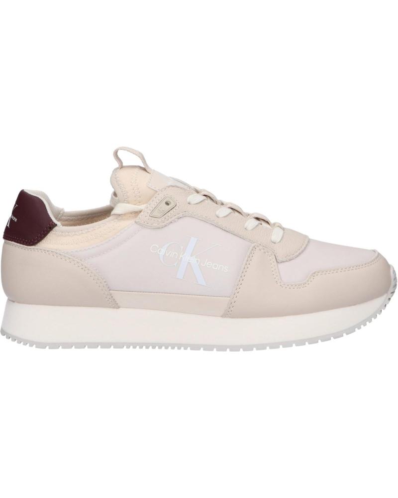 Deportivas de Hombre CALVIN KLEIN YM0YM01118 RETRO RUNNER SOCK 0HR EGGSHELL-C WHITE