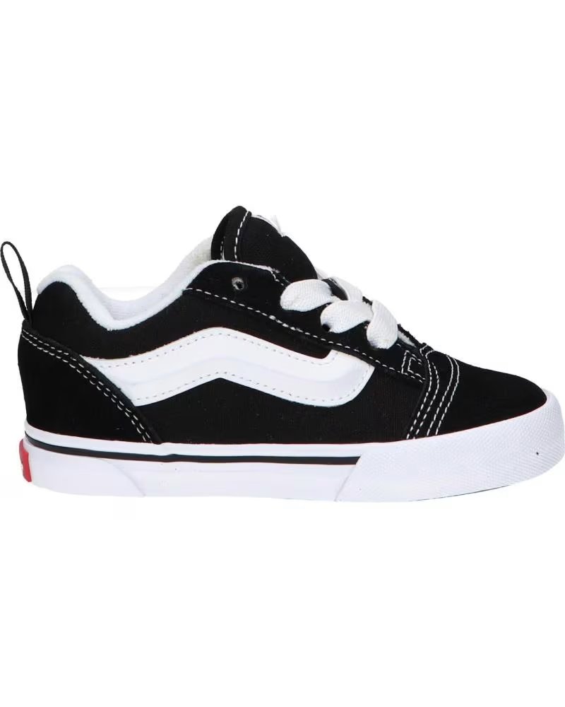 Deportivas de Niña y Niño Vans Off The Wall VN000D0K6BT1 Knu Skool Elastic Lace Black-true Whit