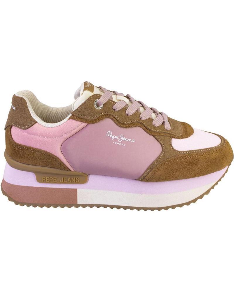 Deportivas de Mujer PEPE JEANS PLS60025 ZAPATILLAS CASUAL DE MUJER MARRON Y ROSA