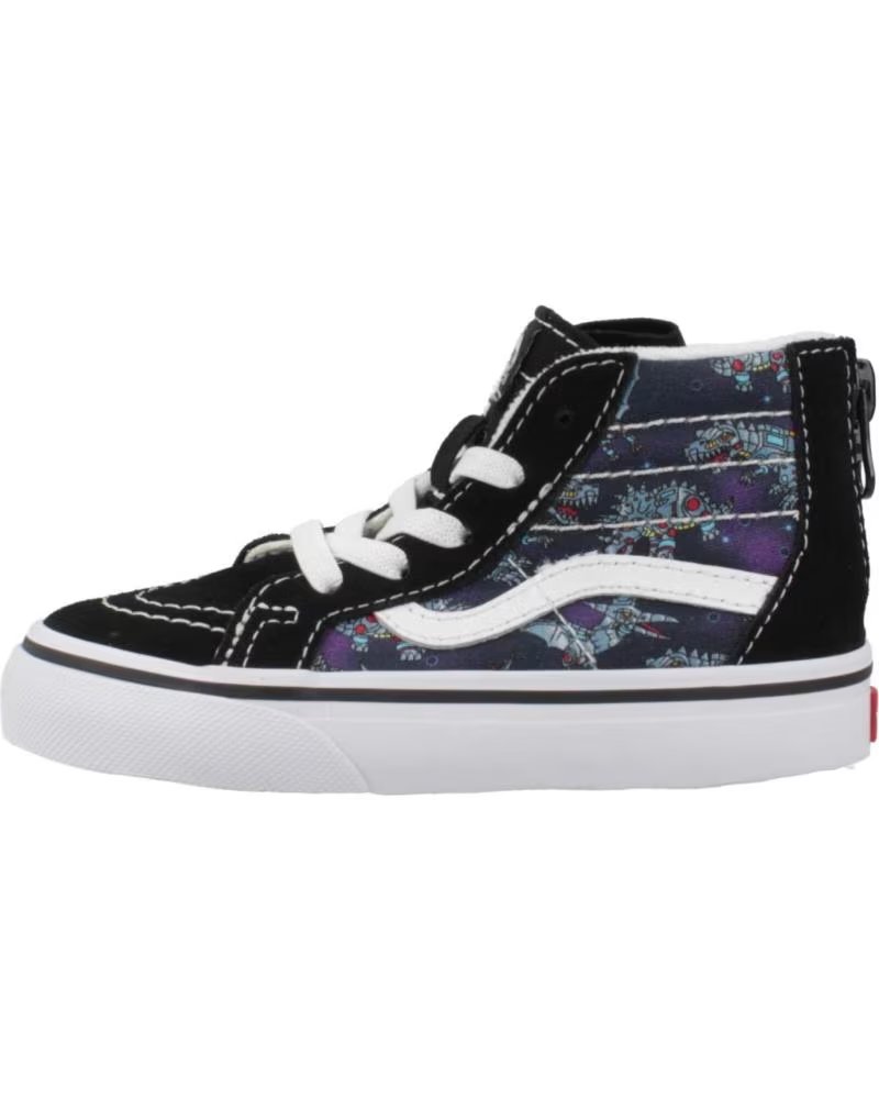 Deportivas de Niña y Niño Vans Off The Wall Zapatillas Nino Vans Modelo SK8-HI Zip Color Negro Bluwht
