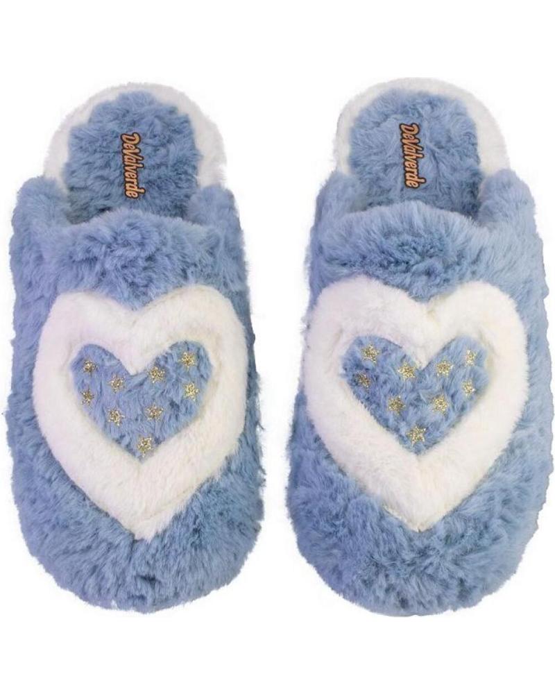Calzado de casa de Mujer DEVALVERDE 1163 ZAPATILLAS DE CASA DE MUJER AZUL CELESTE