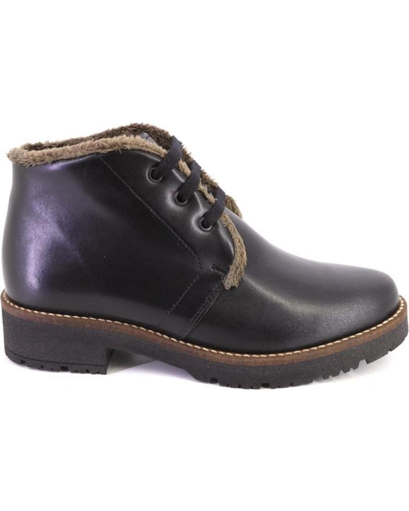 Botines de Mujer PITILLOS BOTINES PITILLOS 10085 DE PIEL CON CORDONES NEGRO