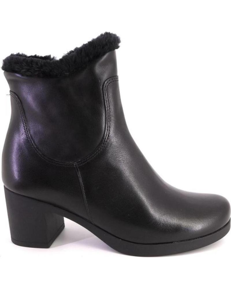 Botines de Mujer PITILLOS BOTINES PITILLOS 30004 CON DETALLE DE PELO NEGRO