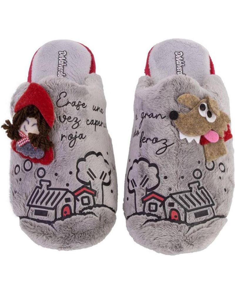 Calzado de casa de Mujer DEVALVERDE 6070 ZAPATILLAS DE CASA DE MUJER GRIS