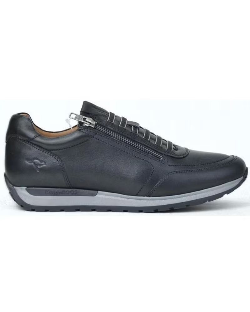 Zapatos de Hombre Kangaroos Casual Piel Elasticos Caballero Cuero 658 Negro