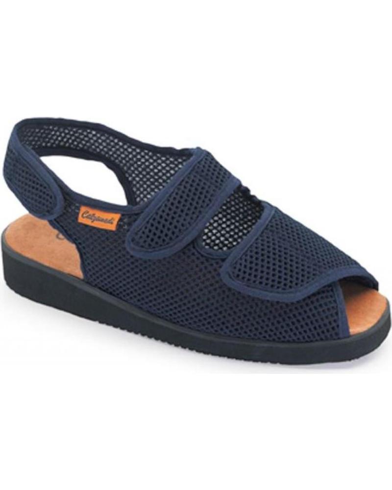 Sandalias de Mujer y Hombre CALZAMEDI DOMESTICO ZAPATILLA DE TELA COMODA UNISEX AZUL