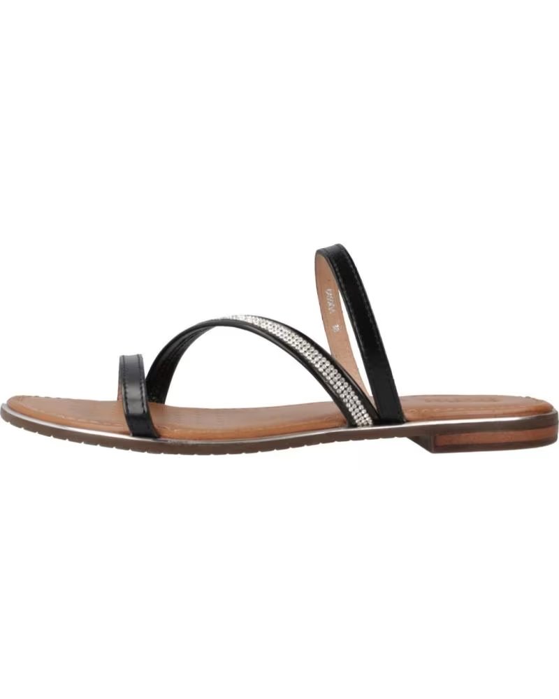 Geox Geox D45DQA - Sandalia Plana de Dedo con Tiras Finas y Detalle Metálico Varios Colores