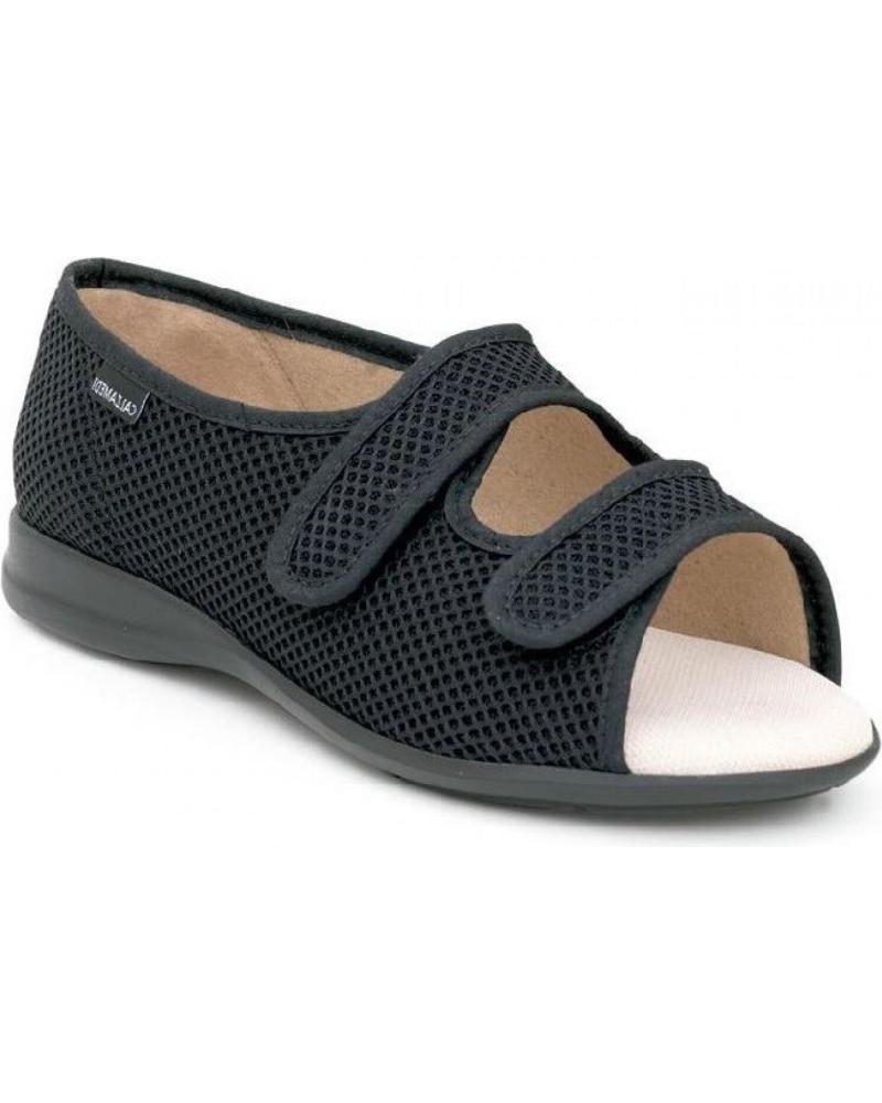 Sandalias de Mujer y Hombre CALZAMEDI SANDALIA ABIERTA VELCROS TELA UNISEX NEGRO