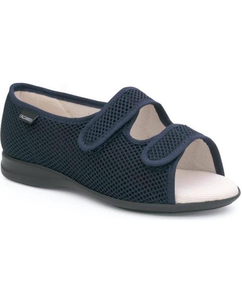 Sandalias de Mujer y Hombre CALZAMEDI SANDALIA ABIERTA VELCROS TELA UNISEX AZUL
