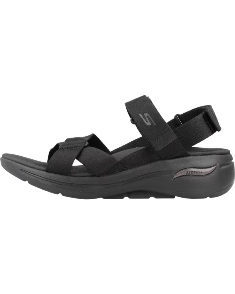 Skechers Sandalias Planas 140808 Mujer Negro