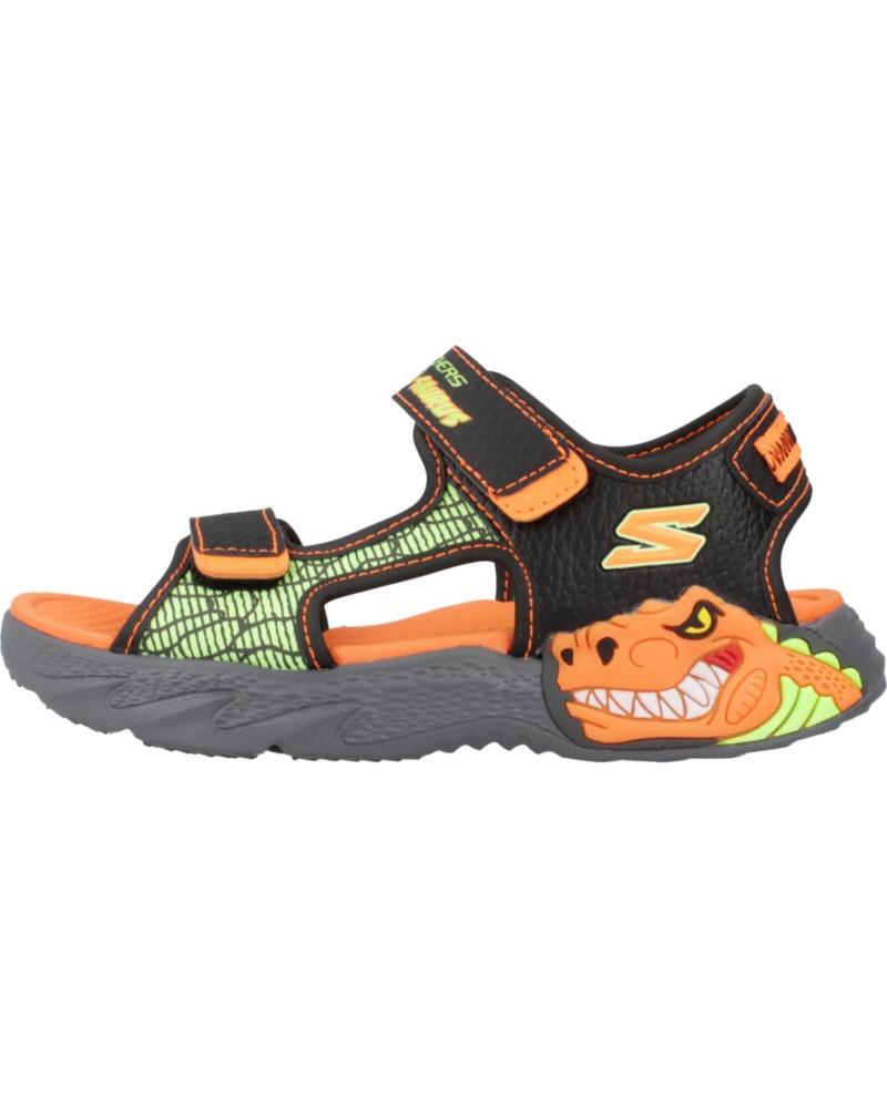 SKECHERS SANDALIAS NINO MODELO CREATURE-SPLASH COLOR NEGRO BKOR