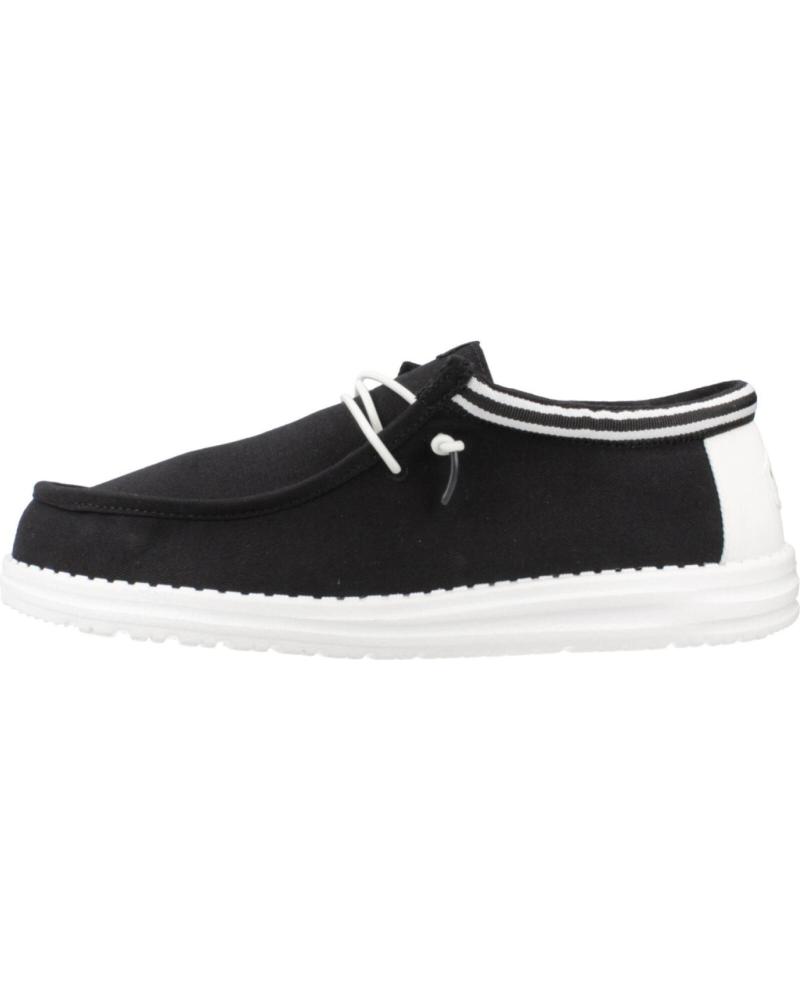 Deportivas de Hombre HEY DUDE ZAPATILLAS HOMBRE MODELO WALLY LETTERMAN COLOR NEGRO BLCKWHT