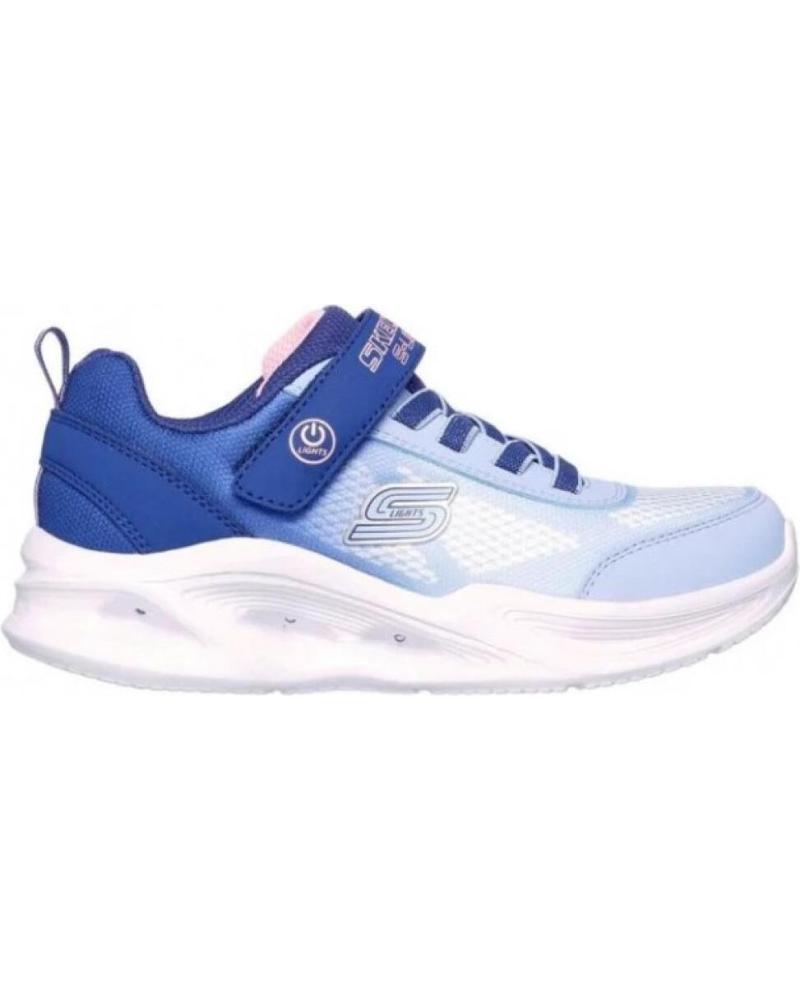 ZAPATILLAS SKECHERS CON LUCES 303714L NVLB PARA NIÑO/A - AZUL Y ROSA AZUL