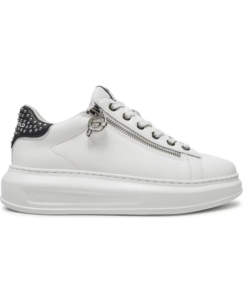 Karl Lagerfeld Kapri Stud Zip Lo Lace KL62527 Blanco