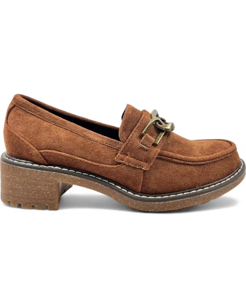 Mocasines de Mujer TIMBOS MOCASIN TACON TRAVILLA MUJER CUERO 130495 MARRóN