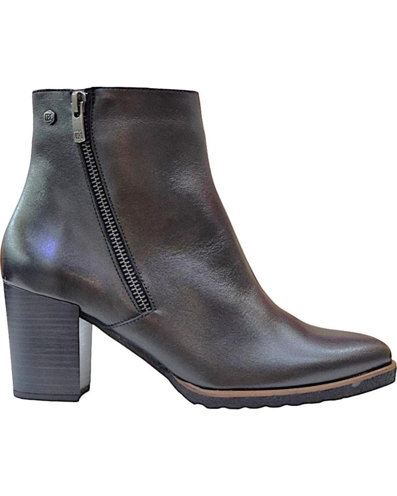 Botines de Mujer DORKING BOTIN TACON PIEL NEGRO SUGAR NEGRO