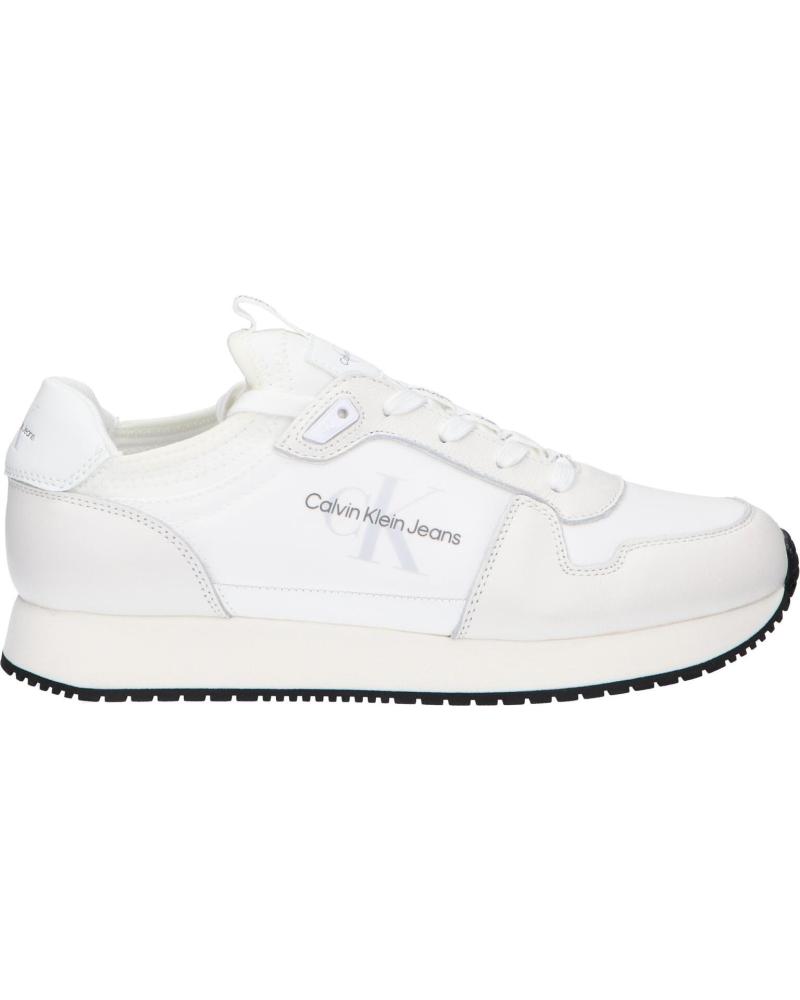 Deportivas de Hombre CALVIN KLEIN YM0YM01118 RETRO RUNNER SOCK YBR BRIGHT WHITE
