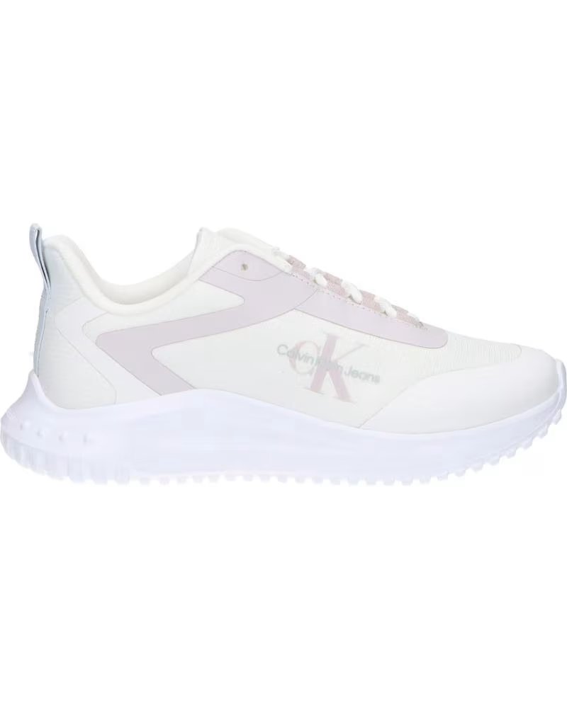 Calvin Klein YW0YW01442 Eva Runner Low 0K9 Bright White-lilac Ash