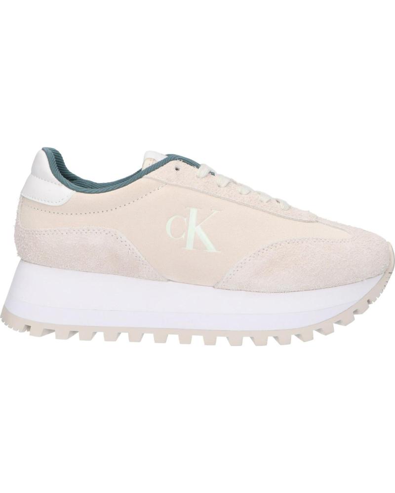 Deportivas de Mujer CALVIN KLEIN YW0YW01574 RUNNWE LACEUP 0GF CREAMY WHITE-EGGSHELL