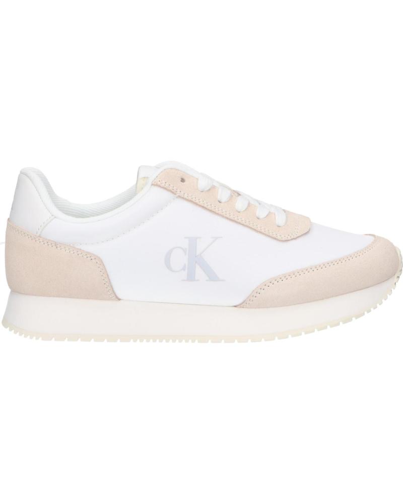 Deportivas de Mujer CALVIN KLEIN YW0YW01615 RUNNER LACEUP 0LA BRIGHT WHITE-CREAMY WHITE