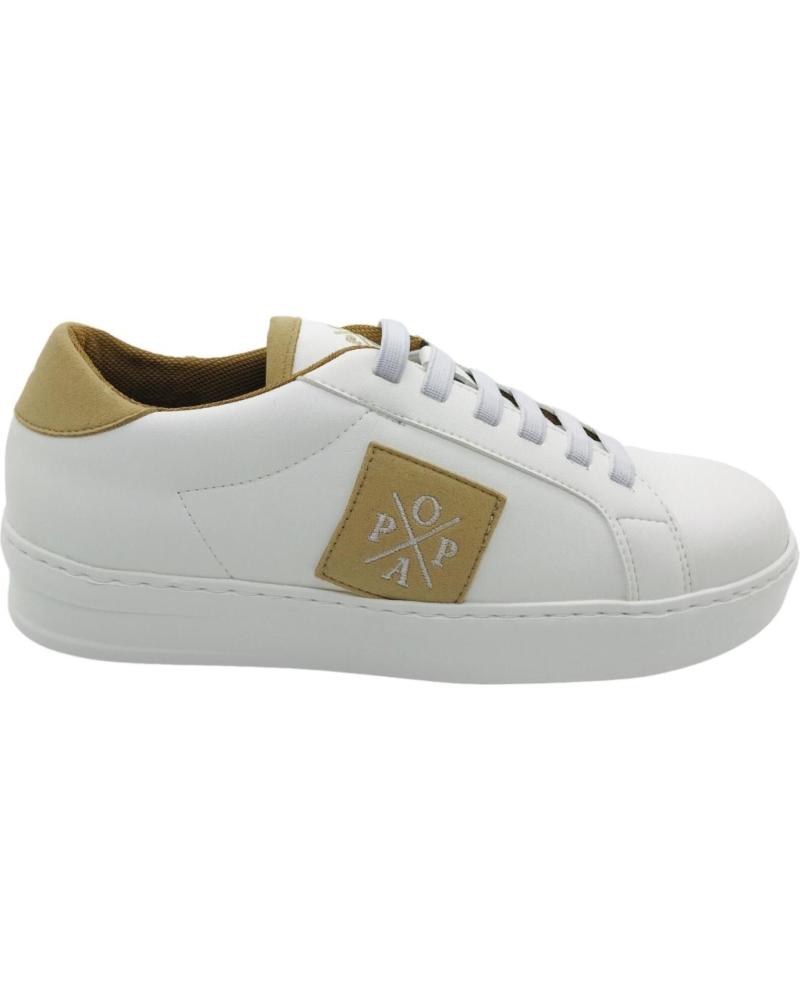 ZAPATILLAS POPA IMPERAL METAL ORO MUJER BLANCAS CASUAL BLANCO