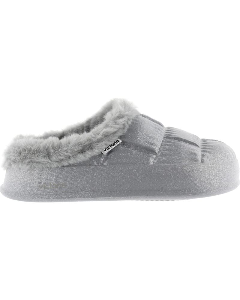 Calzado de casa de Mujer VICTORIA ZAPATILLAS 1402101 NUBE GLITTER PLATA