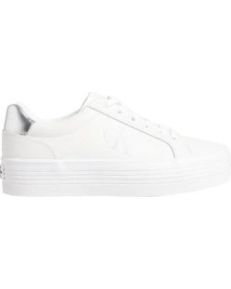 ZAPATILLAS CALVIN KLEIN CASUAL YW016880 BLANCAS BLANCO