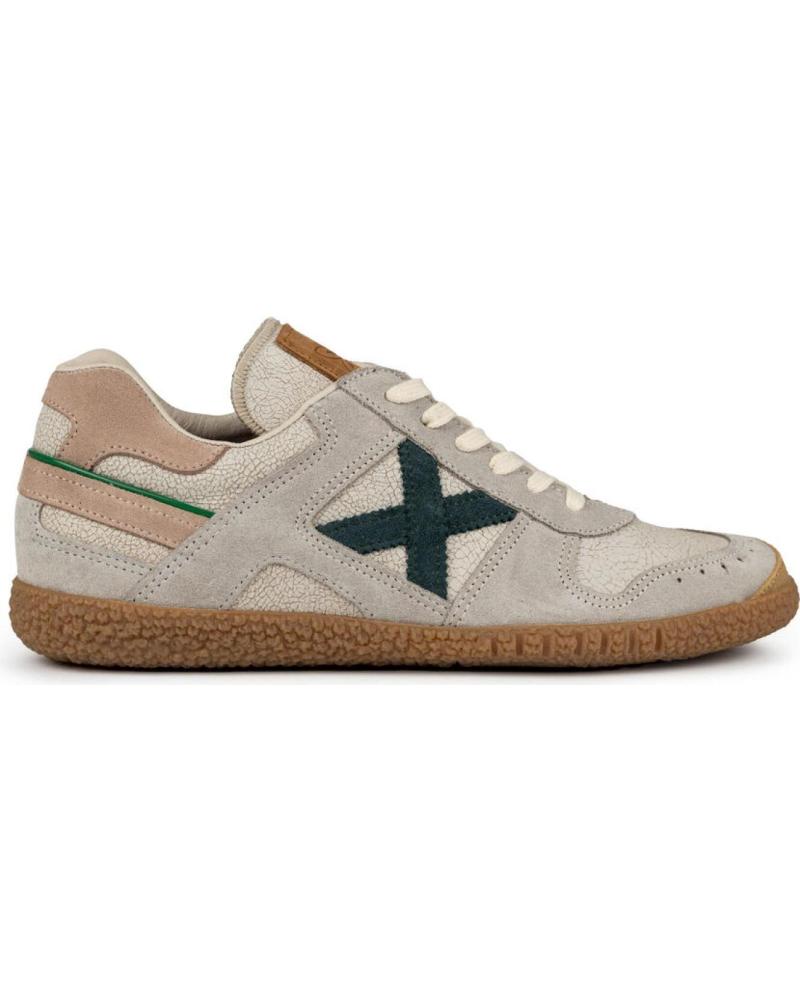 ZAPATILLAS MUNICH GOAL 8001599 BEIGE CON LOGO VERDE OSCURO BEIGE