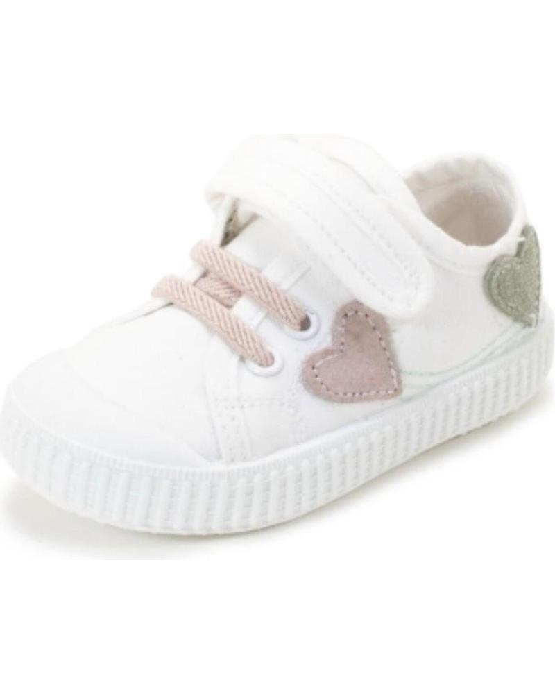 Deportivas de Niño ZAPY LONA CORAZONES ELASTICOS AB30201 BLANCO