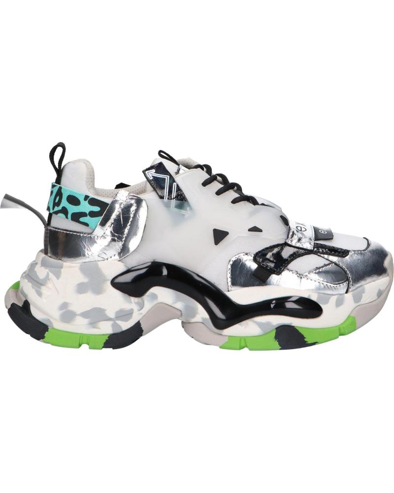 Deportivas de Mujer EXE 901-2 LEATHER SILVER BLACK