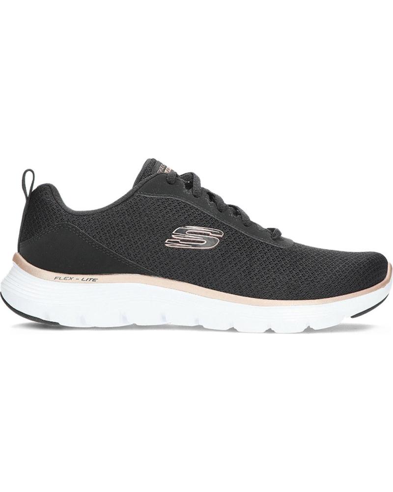 ZAPATILLAS SKECHERS FLEX APPEAL 50 MUJER NEGRO Y ROSE GOLD BLACKROSEGOLD