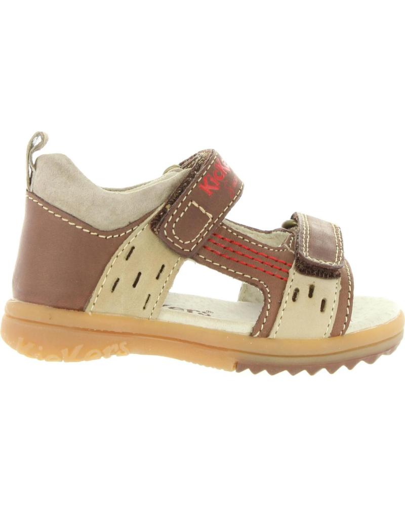 Sandalias de Niño KICKERS 414741-10 PLAZABI 92 MARRON FONCE