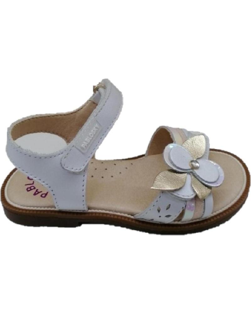 Sandalias de Niña PABLOSKY SANDALIA NAPAMAX NACAR 496908 BLANCO